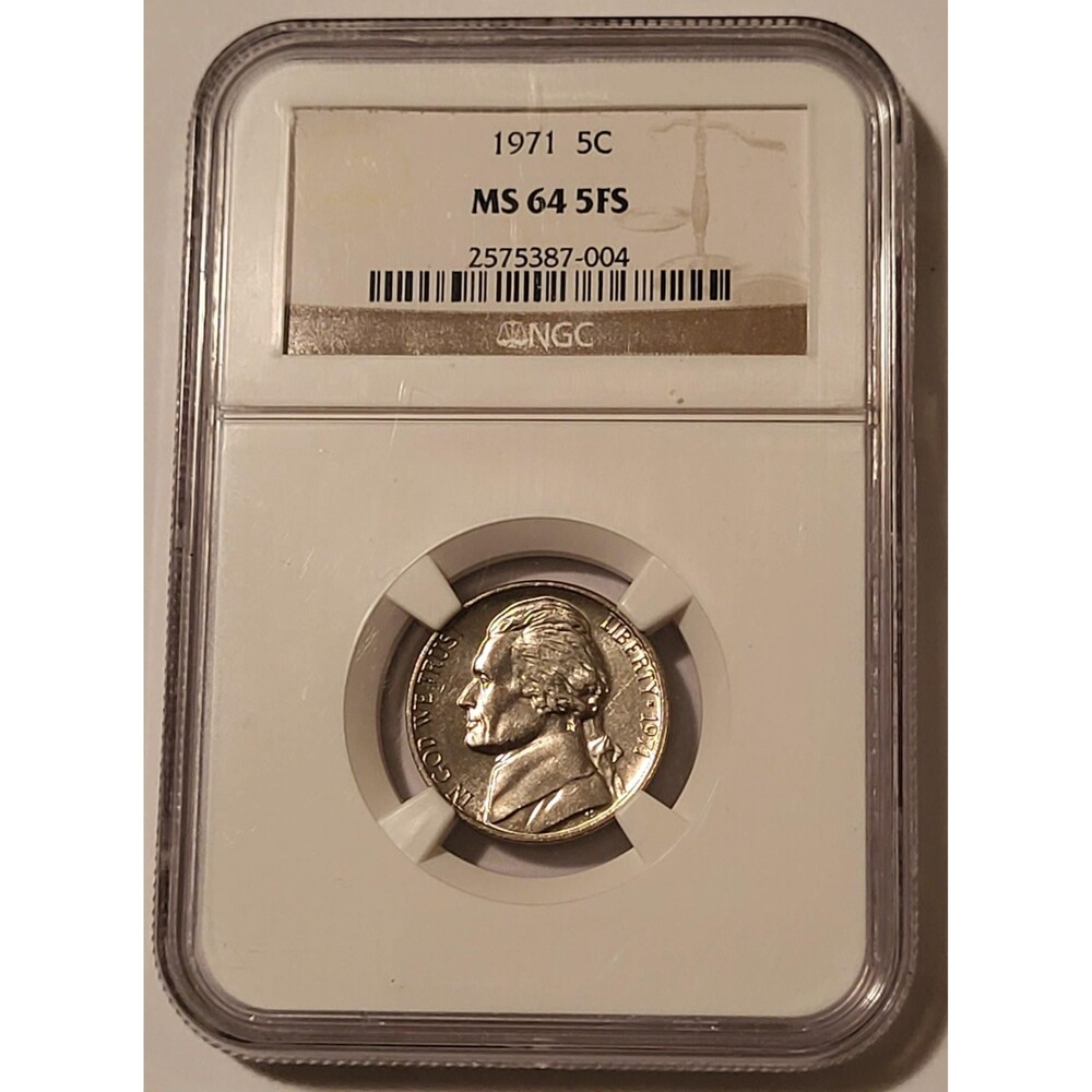 1971 Jefferson Nickel MS64 5FS NGC